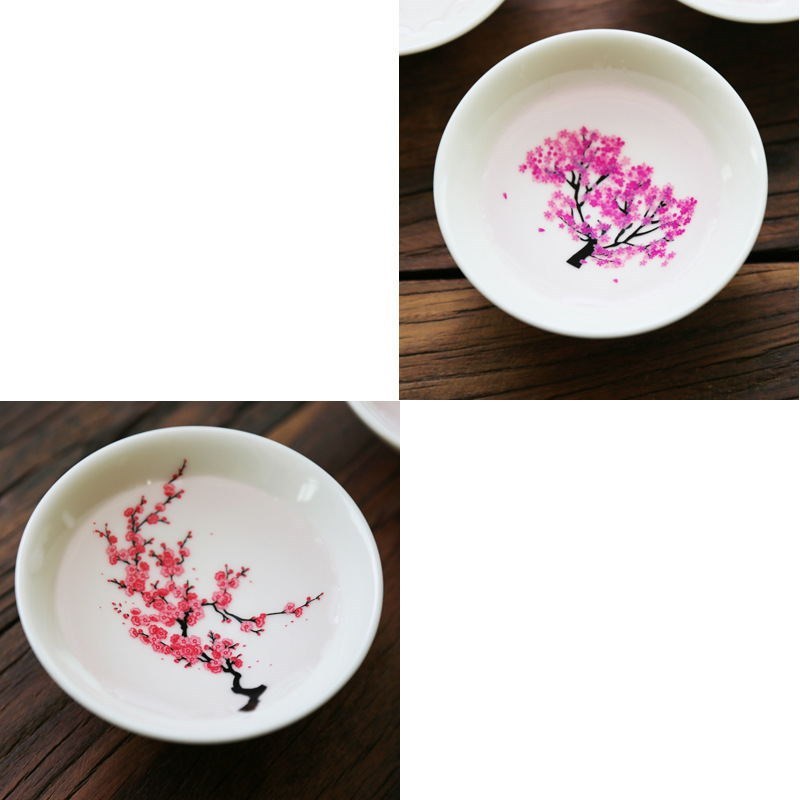 Plum Blossom Double Sense Ceramic Tea Bowl Special Tea Cup-6