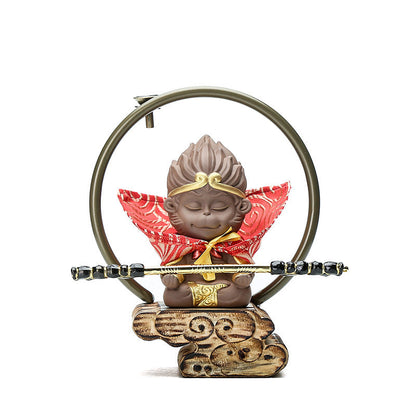 Wukong Meditation Home Backflow Incense Table Decoration-5