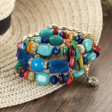 Vintage türkiser Perlenarmband