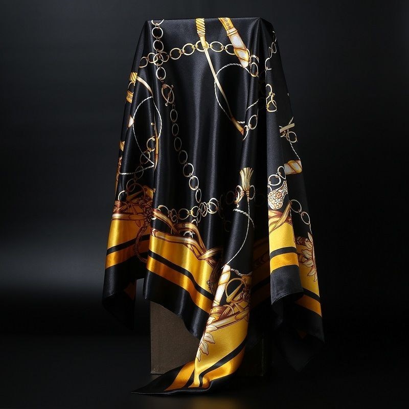 Large Square Scarf Simulation Silk Scarf Shawl All-match Scarf