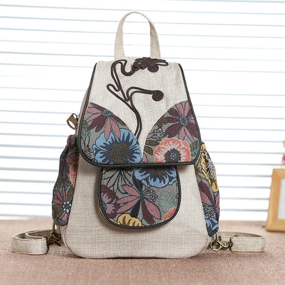 Chinese Ethnic Style Element Large Capacity Shoulder Backpacks