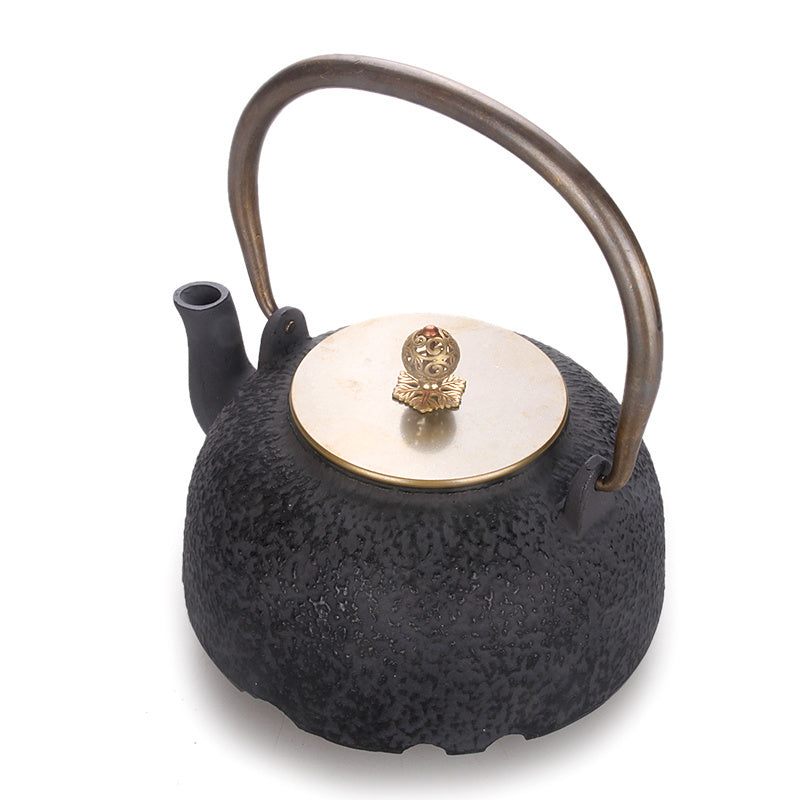 Cast Iron Teapot Elegant Lift Beam Pot Home Decoration