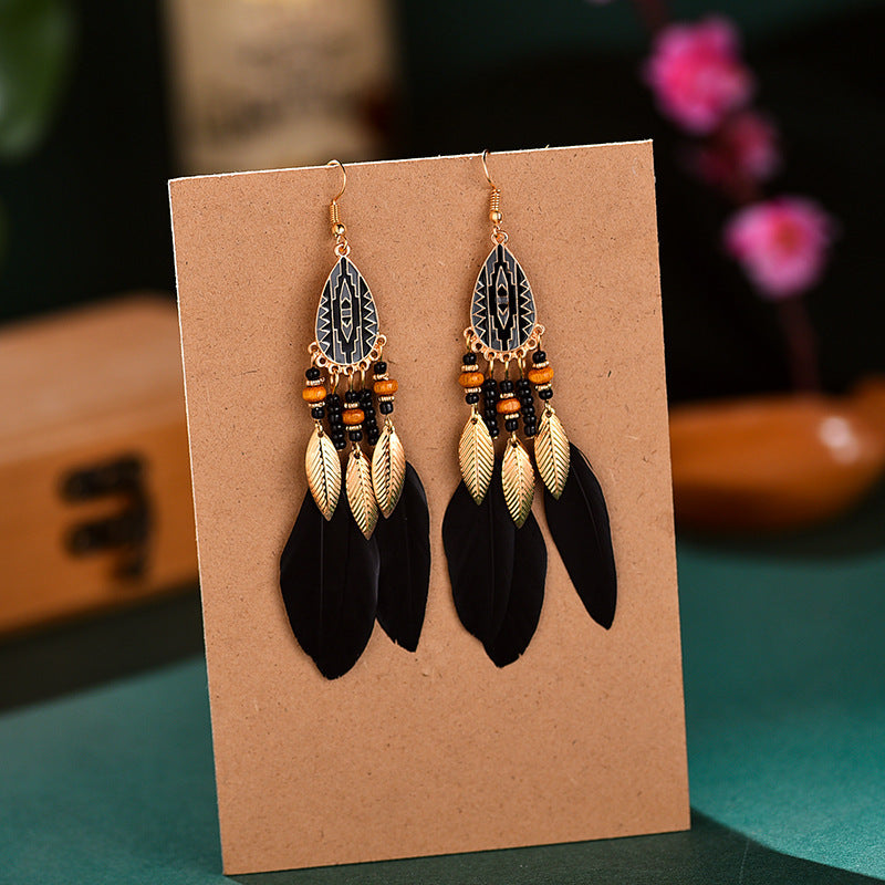 Feather earrings