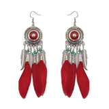 Leaf tassel earrings