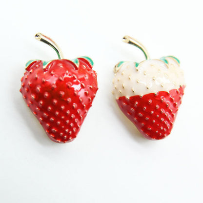 Enamel Oil Alloy Fruit Strawberry Brooch