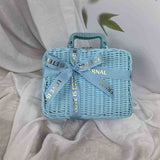 Rattan Woven Gift Wrap Suitcase Gift Packaging Box