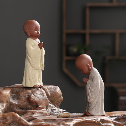 Yixing Clay Small Monk Zen Home Chinese Style Decoration Living Room