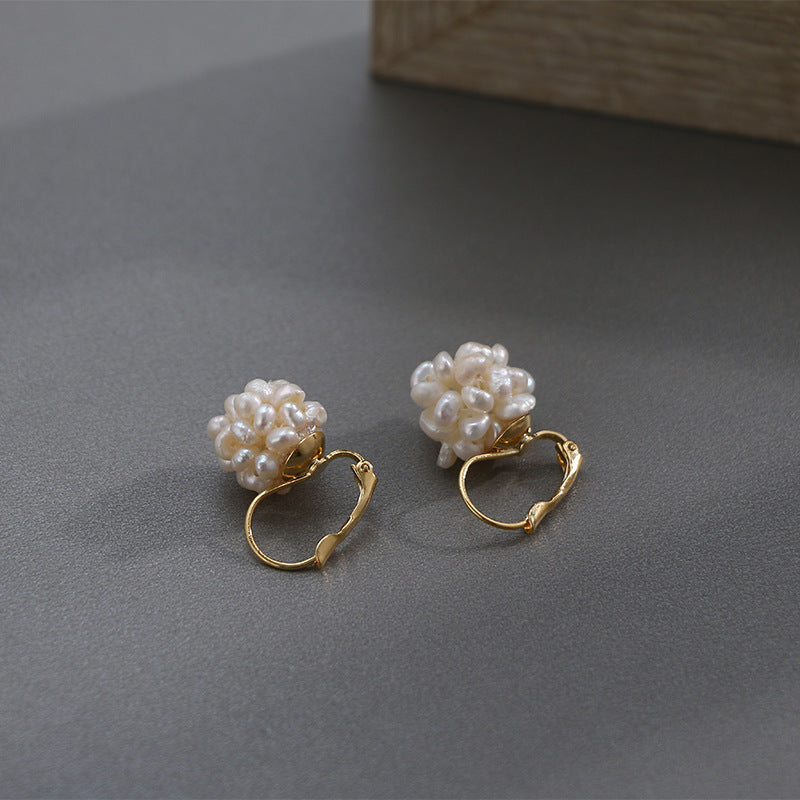 Minimalist Earrings Natural Pearl 14k Earrings