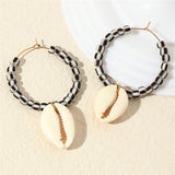 Temperament Color Rice Bead Earrings Popular Geometric Earrings