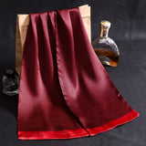 Doppelschicht Seide Crepe Satin Herren Seidenschal Long Schal Schal