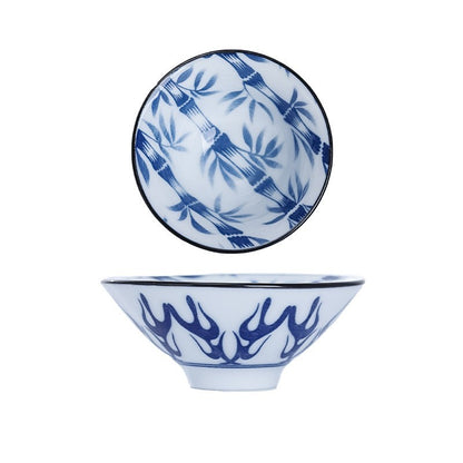 Ceramic Kung Fu Tea Cup Blue And White Porcelain