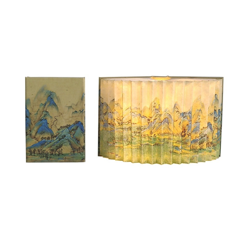 Classic Famous Paintings Folding Book Lamp Ambient Night Lights-5