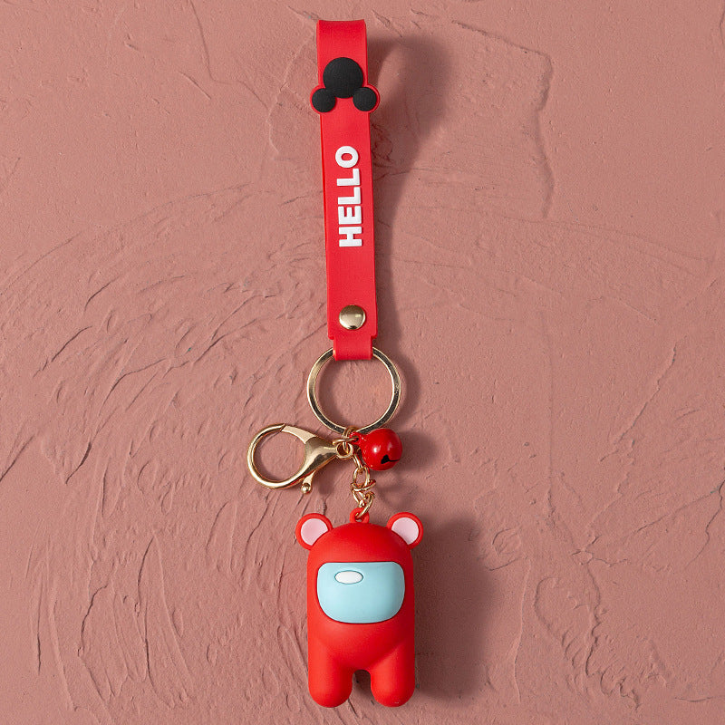 Cartoon soft plastic keychain pendant creative cute soft plastic pendant