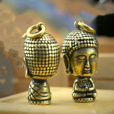 Pure Brass Car Keychain Buddha Head Pendant