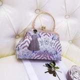 Retro Auspicious Cloud Pattern Hand Embroidered Shoulder Bag-4