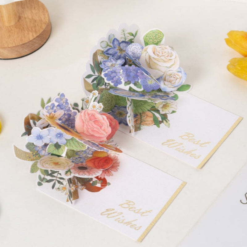 Creative Flower Teacher's Day Stereoscopic Greeting Cards Blessing Card
