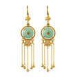 Ancient Style Long Tassel Hetian Jade Malachite Auspicious Cloud Earrings-8