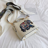 Ethnic Style Elephant Embroidery Women Shoulder Bag-6