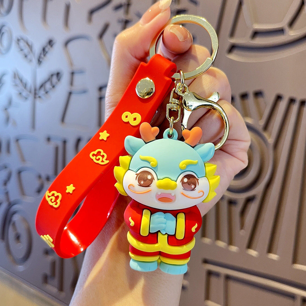 Cute Edition Joyful Dragon King Keychain-3