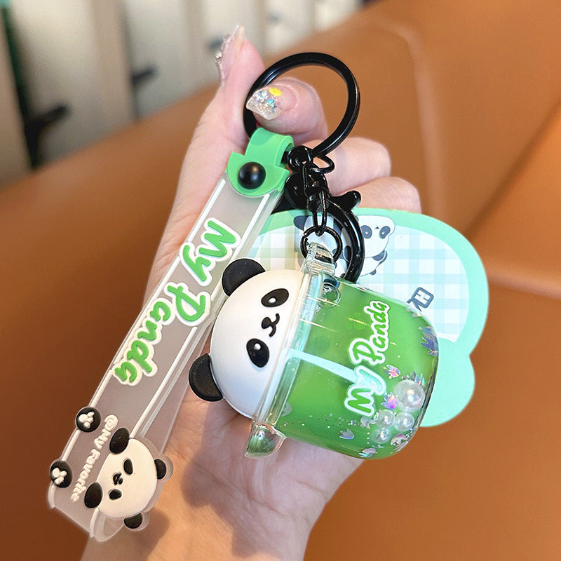 Epoxy Resin Exquisite Decompression Panda Keychain-5