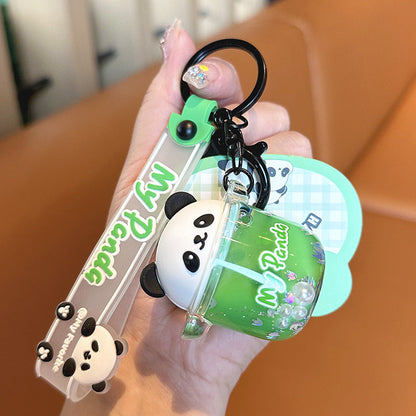 Epoxy Resin Exquisite Decompression Panda Keychain-5