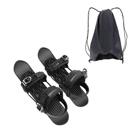 Mini Ski Skates Portable Short Skiboard Adjustable Skates Shoes for Snow