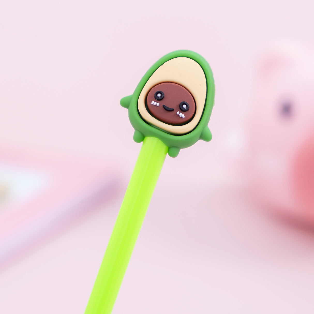 Gelstift für Studenten, kreativ, Cartoon-Ausdruck, Avocado, Schwarz, 0,5 mm
