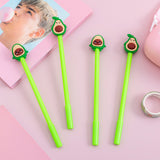Gelstift für Studenten, kreativ, Cartoon-Ausdruck, Avocado, Schwarz, 0,5 mm