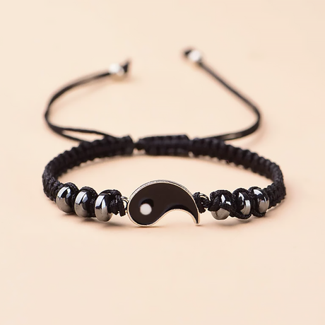 Chinese Style Yin Yang Bracelet Black White Matching Bracelet-7