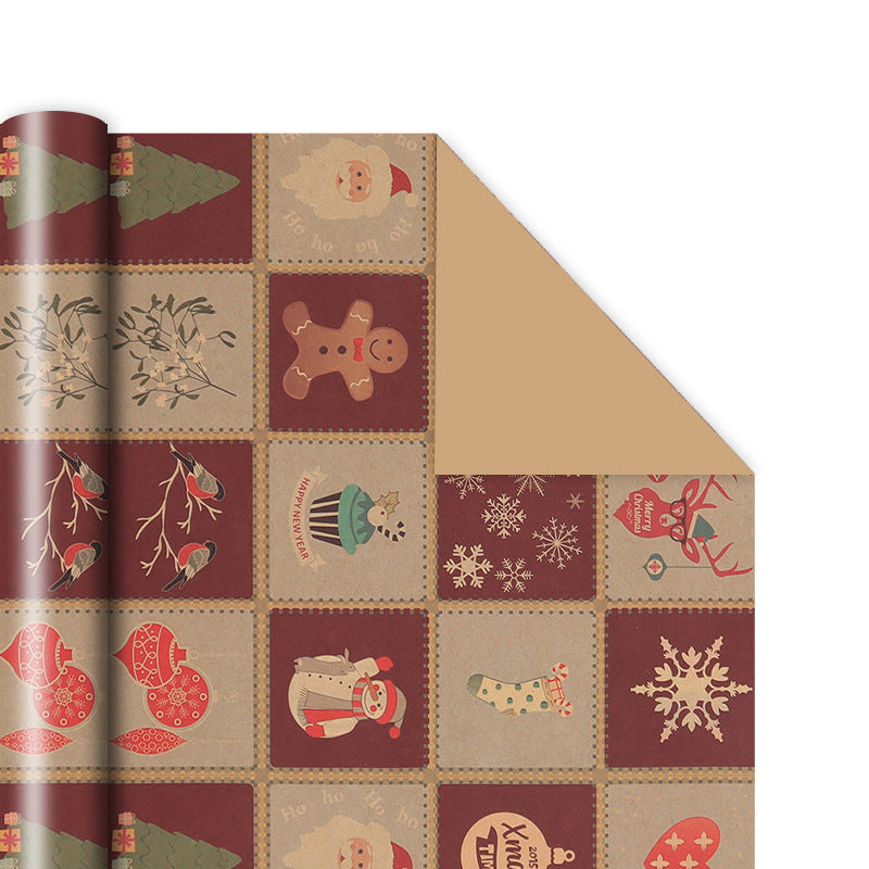 Christmas Gift Packaging Kraft Paper Vintage Gift Wrap