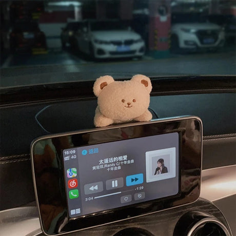 Car Center Console Cute Plush Doll Decoration-6