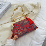 Retro Auspicious Cloud Pattern Hand Embroidered Shoulder Bag-1