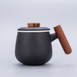 Bluestone Wooden Handle Mug Meeting Room Anti-scalding Tea Cup-2