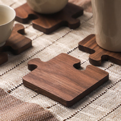 Walnut Coaster Solid Wood Log Teacup