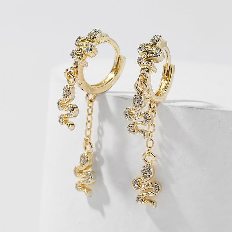 Real Gold Plated Chinese Zodiac Earrings