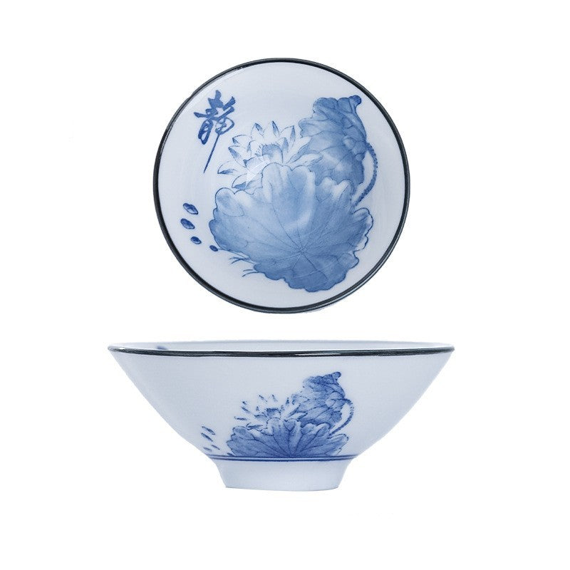 Ceramic Kung Fu Tea Cup Blue And White Porcelain