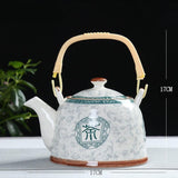 High Tea Celadon Teapot Longquan Glaze Mid-color Lifting Beam Teapot