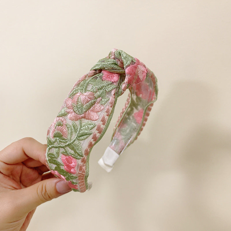 Ethnic Style Embroidery Floral Hair Band Hair Accessories-11