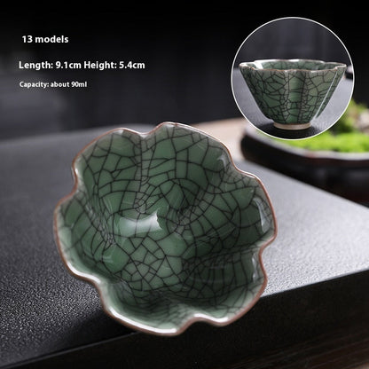 Ge Kiln Ice Cracks Kung Fu Teacup Tasting Tea Bowl-17