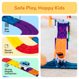 Magnetic Race Track Playset with 2 Cars – STEM Building Toy for Kids (30 pcs)