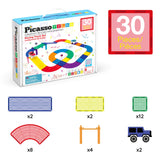 Magnetic Race Track Playset with 2 Cars – STEM Building Toy for Kids (30 pcs)