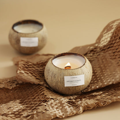 Simulated Coconut Scented Candle Bedroom Ambiance Ornament Gift-2