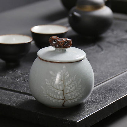 Portable Storage Sealed Ceramic Tea Caddy