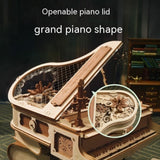 Wooden Piano Assembled Diy Three-dimensional Building Blocks Music Box