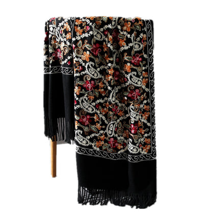 Nepal Cashmere Embroidery Cashew Ethnic Style Scarf Female Yunnan Lijiang Tibet Shawl