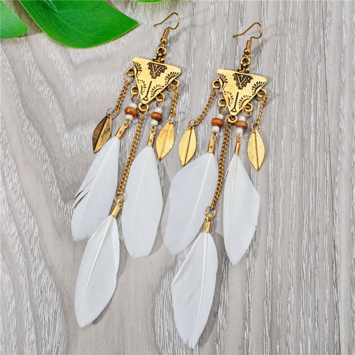 Feather earrings