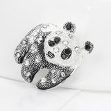 Mit Diamanten besetzte Panda-Brosche Ein-Wort-Brosche-Accessoires