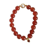 Natural red agate bracelet