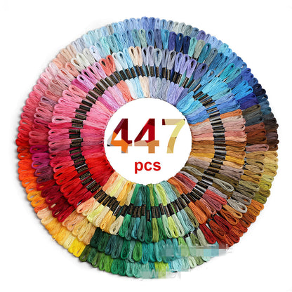 DMC Color Card Embroidery Floss 447 Color Polyester Cross Stitch Floss-1