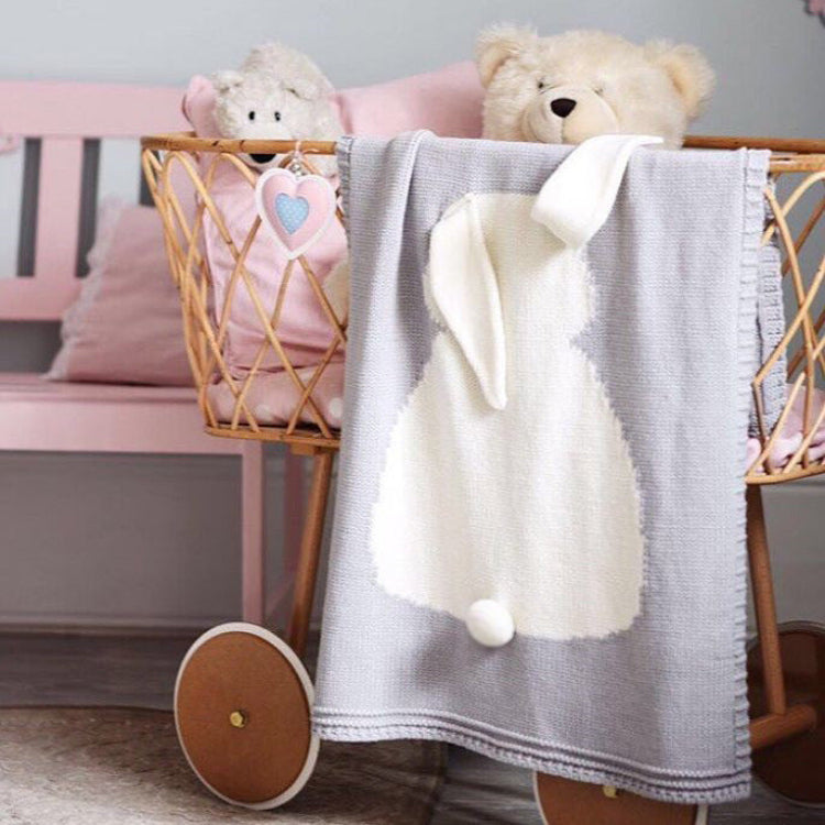 Explosive Bunny Ears Blanket Stereo Bunny Blanket Children's Knitted Cover Blanket